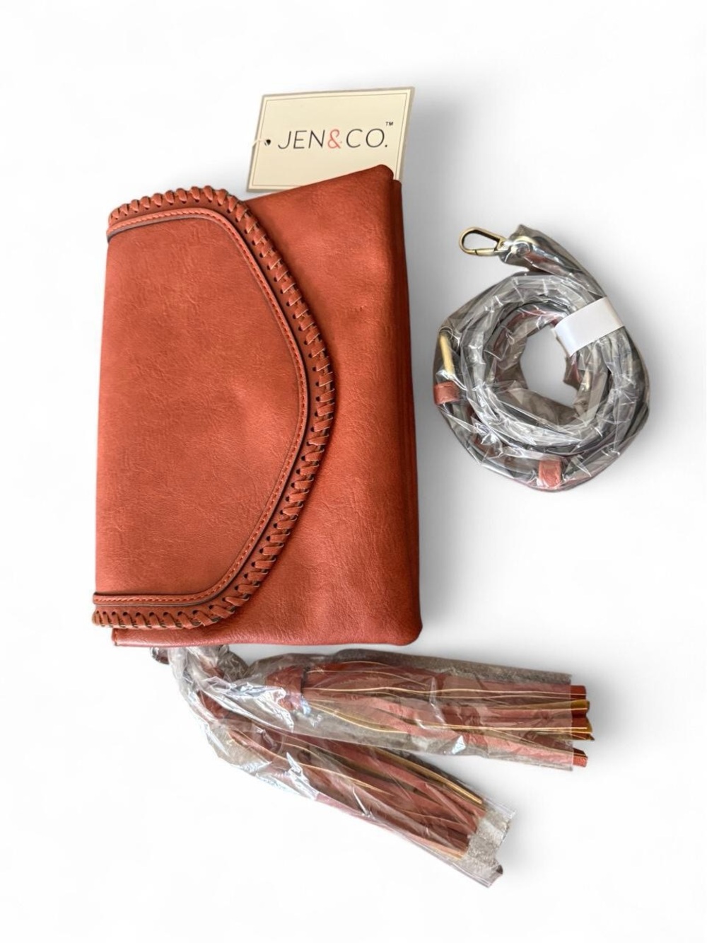 Sloane Vegan Crossbody - rust